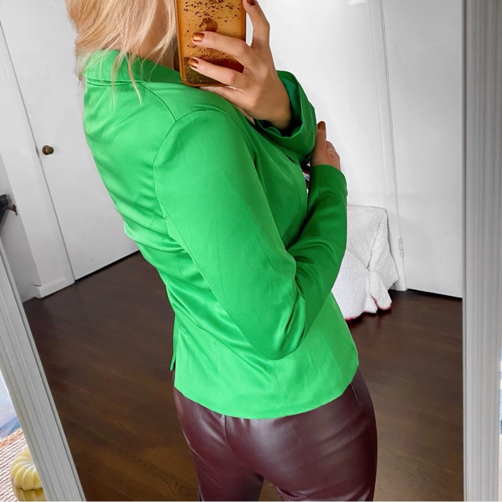 💚 L’OLIVE VERTE GREEN BLAZER JACKET! - Picture 4 of 14